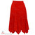 Red with Sequins Hanky Hem Skirt