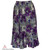 Grey with Purple Roses Tango Skirt