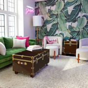 Rhino Espresso Luxury Faux Leather Coffee Table Trunk