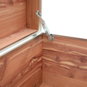 Rhino Knotty Cedar End Table Trunk Chest Interior and Soft Close Lid Stay