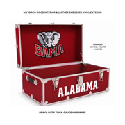OFFICIALLY LICENSED ALABAMA CRIMSON TIDE TRUNK  - Opened