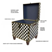 Rhino Mackenzie Inspired End Table Trunk With Feet - Opened