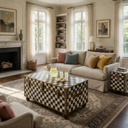 Rhino Mackenzie Inspired End Table & Coffee Table Trunk With Feet  Lifestyle Living Room