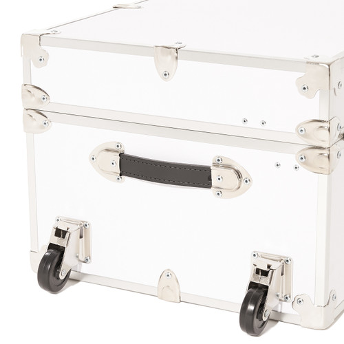 Rhino XL camp trunk with optional removable wheels with nickel trim