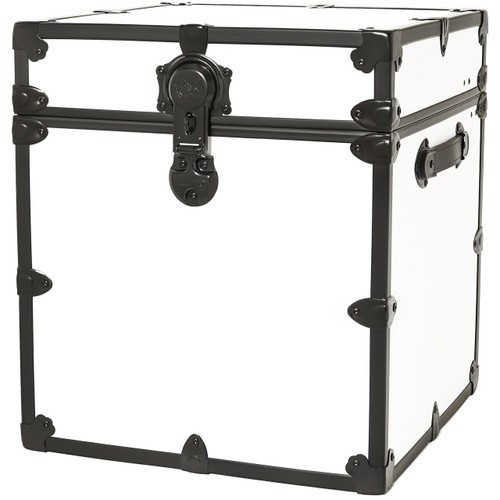 College Dorm Cube  White With Black Trim and Hardware Front