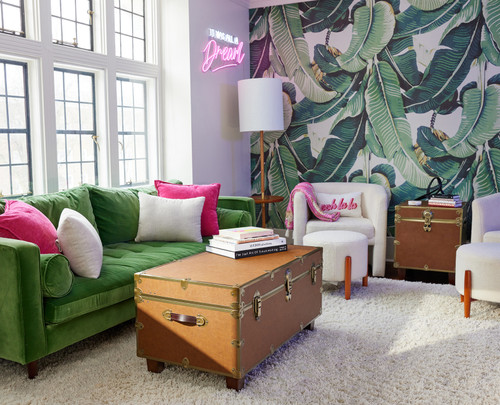 Rhino Cognac Luxury Faux Leather End Table Trunk