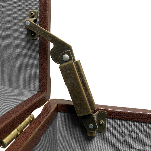 Rhino Full Grain Leather Coffee Table Trunk Soft Close Safety Lid Stay