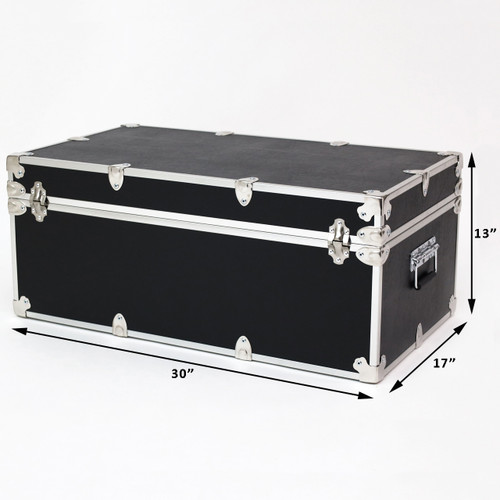 Rhino Essential Camp Trunk With Footlocker Wheels Back