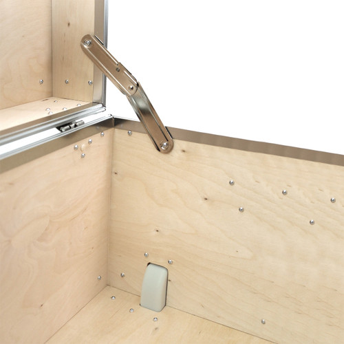 Rhino Essential Camp Trunk Footlocker with Wheels, Tray and Lid Organizer Interior