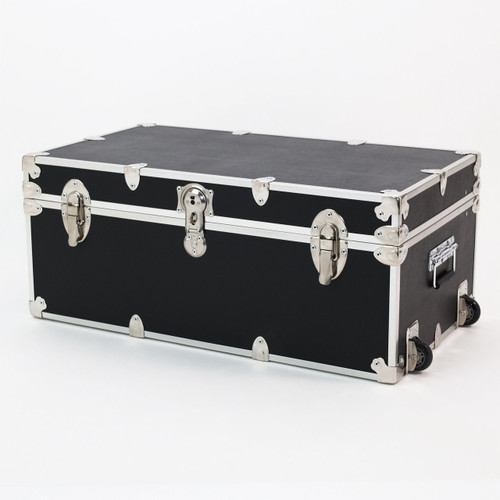 Rhino Essential College Dorm Trunk with Wheels, Tray and Lid Organizer Front