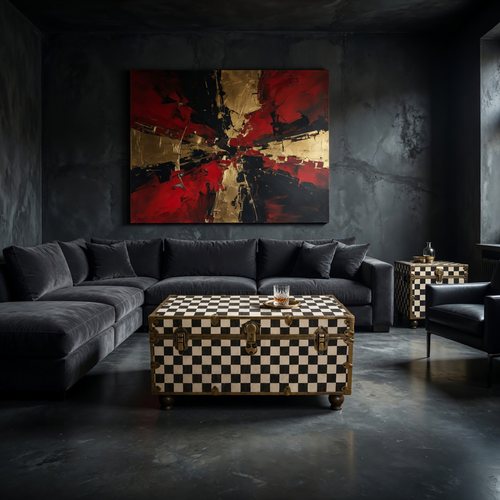 Rhino Mackenzie Inspired End Table & Coffee Table Trunk With Feet  Lifestyle Living Room