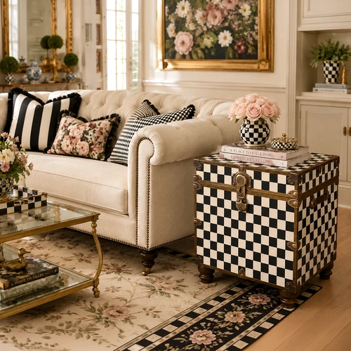 Rhino Mackenzie Inspired End Table Trunk With Feet  Lifestyle Living Room