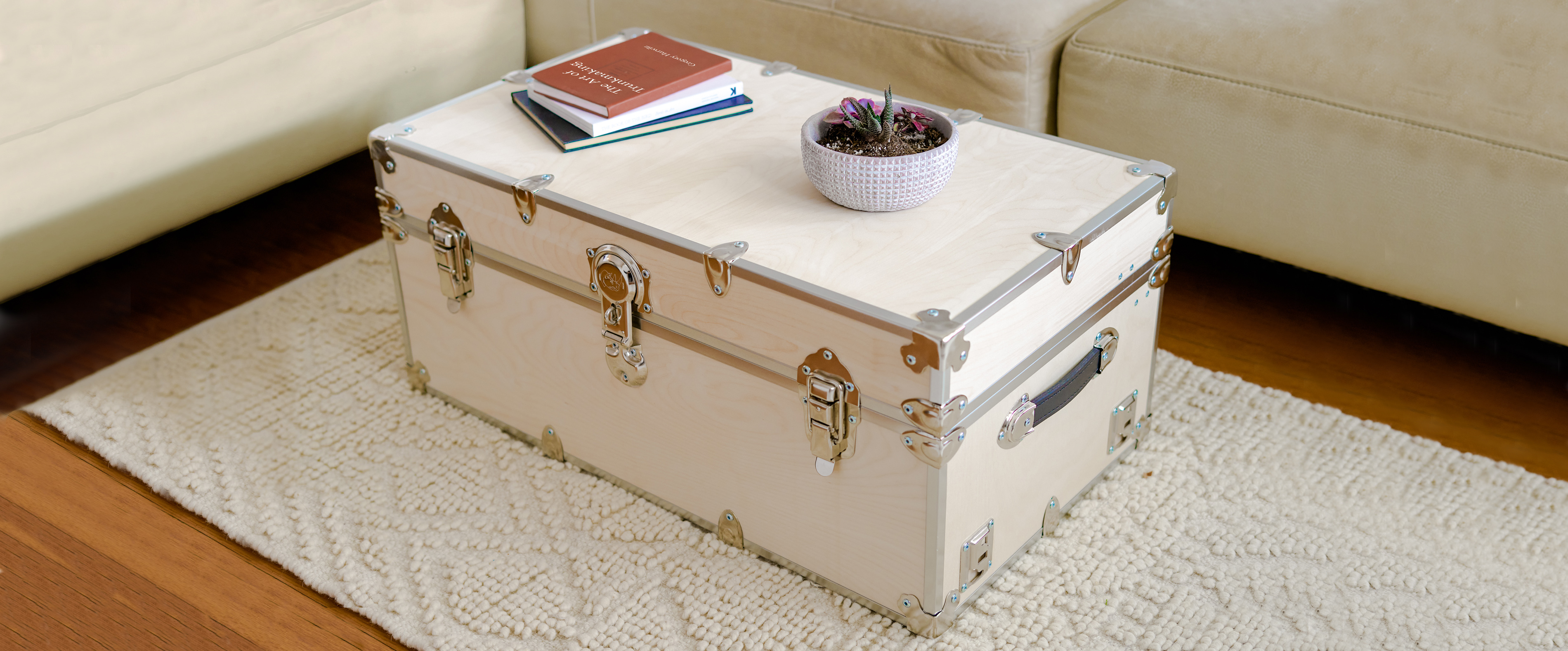 Wood Storage Trunks at