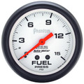 Phantom Series - Fuel Pressure Gauge w/ Isolator - Mechanical Movement - Incl Fuel Isolator Sensor Unit - Incl 4ft Braided Stainless Hose - Incl Bulb & Socket 3220 - Incl Light Covers Red 3214 & Green 3215 - Incl Mounting Hardware 3245 5813