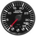 Auto Meter Spek-Pro Black Series - Water Pressure Gauge - Electric, Digital Stepper Motor Movement - Incl Mounting Hardware P12467 P343328