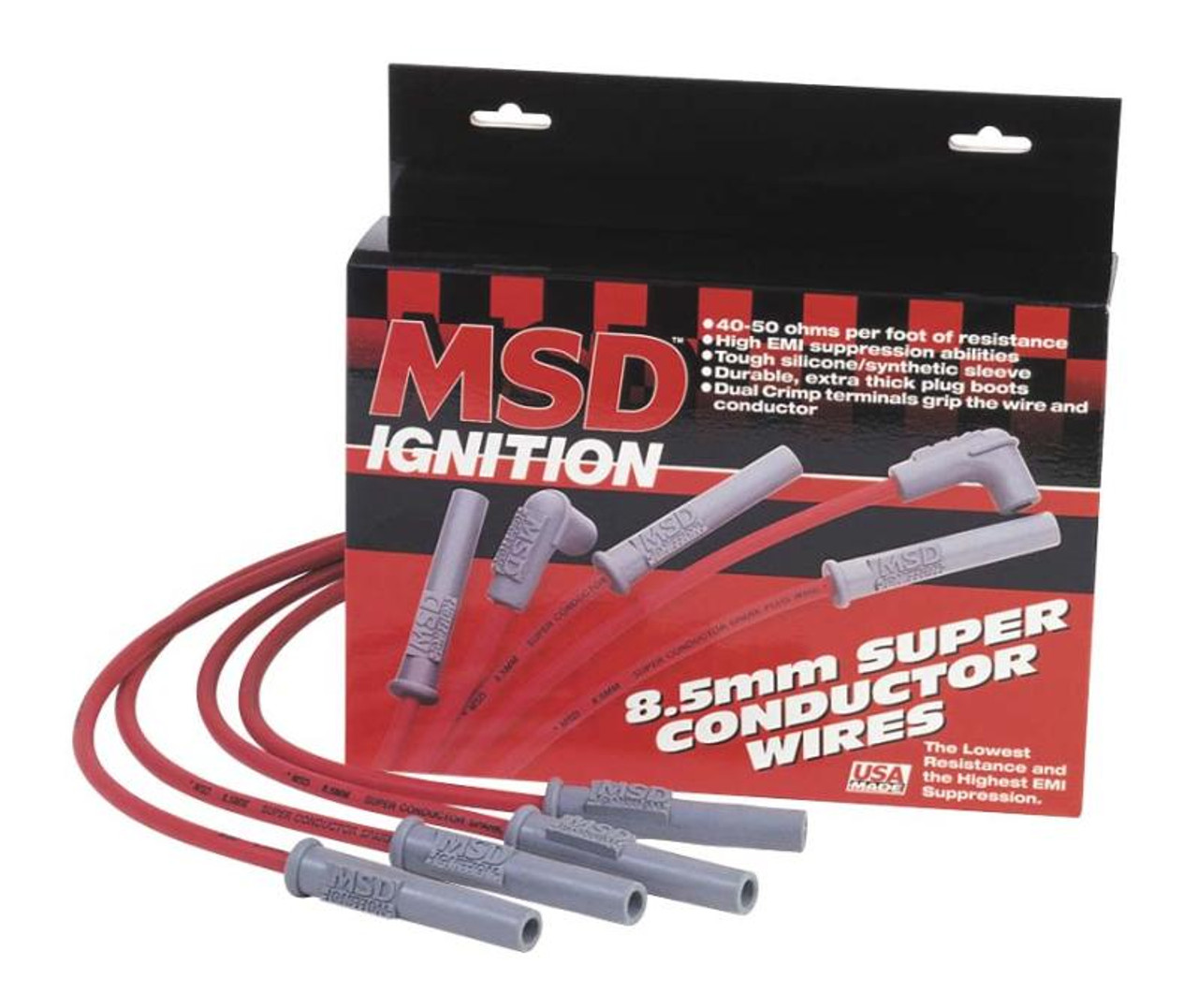 MSD Universal Spark Plug Wire Set - 8 cyl. - Incl Socket And HEI