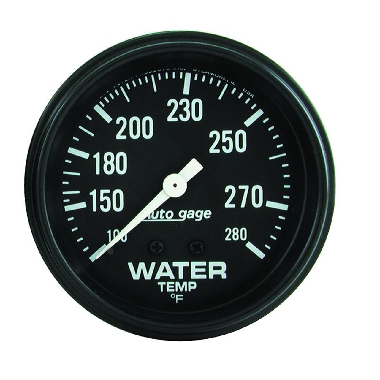 Auto Gage Series Water Temperature Gauge Mechanical Movement Incl  1/2in NPT Adapter/Fitting Incl 6ft Capillary Tube Incl Bulb  Socket  2359 Incl Mounting Bracket 2313