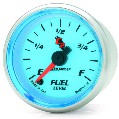 Auto Meter C2 Series - Fuel Level Gauge - Electric, Digital Stepper Motor Movement - Incl Wire Harness 5233 - Incl Mounting Hardware 2230 7114 Auto Meter C2 Series - Fuel Level Gauge - Electric, Digital Stepper Motor Movement - Incl Wire Harness 5233 - Incl Mounting Hardware 2230 7114