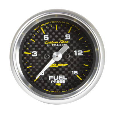 Auto Meter Carbon Fiber Series - Fuel Pressure Gauge - Electric, Digital Stepper Motor Movement - Incl Sensor Unit 2245 - Incl Wire Harness 5227 - Incl Bulb & Socket 3220 - Incl Light Covers Red 3214 & Green 3215 - Incl Mounting Hardware 2230 4761 Auto Meter Carbon Fiber Series - Fuel Pressure Gauge - Electric, Digital Stepper Motor Movement - Incl Sensor Unit 2245 - Incl Wire Harness 5227 - Incl Bulb & Socket 3220 - Incl Light Covers Red 3214 & Green 3215 - Incl Mounting Hardware 2230 4761