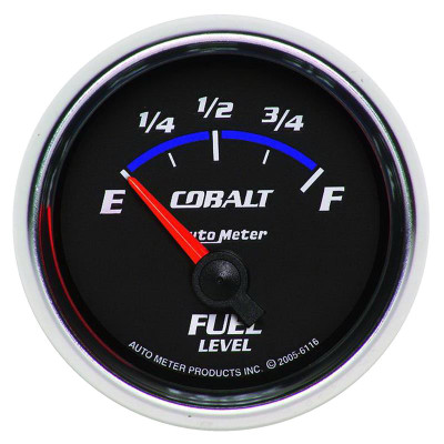 Auto Meter Cobalt Series - Fuel Level Gauge - Electric, Air-Core Movement - Incl Mounting Hardware 2230 6116 Auto Meter Cobalt Series - Fuel Level Gauge - Electric, Air-Core Movement - Incl Mounting Hardware 2230 6116