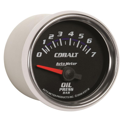 Auto Meter Cobalt Series - Oil Pressure Gauge - Electric, Air-Core Movement - Incl Oil Sender Unit 2242 - Incl 3/8in NPT & 1/2in NPT Adapter Fittings - Incl Mounting Hardware 2230 6127-M Auto Meter Cobalt Series - Oil Pressure Gauge - Electric, Air-Core Movement - Incl Oil Sender Unit 2242 - Incl 3/8in NPT & 1/2in NPT Adapter Fittings - Incl Mounting Hardware 2230 6127-M