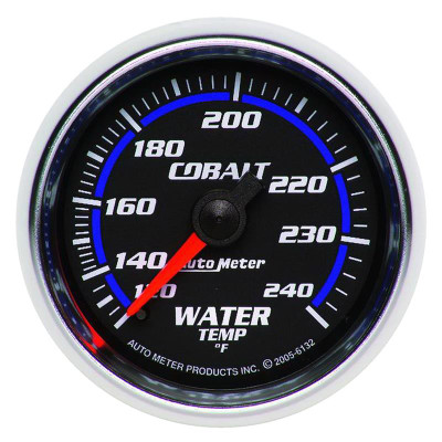 Auto Meter Cobalt Series - Water Temperature Gauge - Mechanical Movement - Incl 1/2in NPT Adapter/Fitting - Incl 6ft Capillary Tube - Incl Mounting Hardware 2230 6132 Auto Meter Cobalt Series - Water Temperature Gauge - Mechanical Movement - Incl 1/2in NPT Adapter/Fitting - Incl 6ft Capillary Tube - Incl Mounting Hardware 2230 6132
