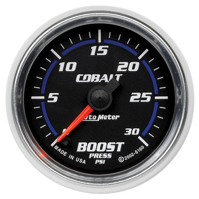 Auto Meter Cobalt Series - Boost Gauge - Electric, Digital Stepper Motor Movement - Incl Sensor Unit 2249 - Incl T-Fitting - Incl Wire Harness 5229 - Incl 10ft Nylon Tubing - Incl Mounting Hardware 2230 6160 Auto Meter Cobalt Series - Boost Gauge - Electric, Digital Stepper Motor Movement - Incl Sensor Unit 2249 - Incl T-Fitting - Incl Wire Harness 5229 - Incl 10ft Nylon Tubing - Incl Mounting Hardware 2230 6160