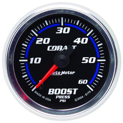 Auto Meter Cobalt Series - Boost Gauge - Electric, Digital Stepper Motor Movement - Incl Sensor Unit 2229 - Incl Wire Harness 5227 - Incl Mounting Hardware 2230 6170 Auto Meter Cobalt Series - Boost Gauge - Electric, Digital Stepper Motor Movement - Incl Sensor Unit 2229 - Incl Wire Harness 5227 - Incl Mounting Hardware 2230 6170