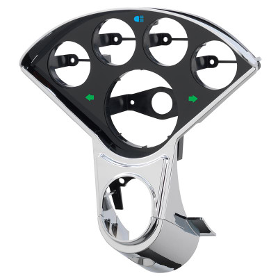 Auto Meter Direct Fit 5 Gauge Panel - Holds Two 3-3/8in & Four 2-1/16in Gauges - Incl Mouting Hardware - Incl Bulb & Socket 3285 & 3286 2207