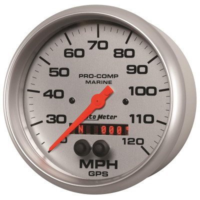 Auto Meter Marine Silver Ultra-Lite Series - GPS Speedometer - Digital Stepper Motor Movement - Incl Bulb & Socket 3220 - Incl Light Covers Red 3214 & Green 3215 - Incl Mounting Hardware 200646-33 Auto Meter Marine Silver Ultra-Lite Series - GPS Speedometer - Digital Stepper Motor Movement - Incl Bulb & Socket 3220 - Incl Light Covers Red 3214 & Green 3215 - Incl Mounting Hardware 200646-33