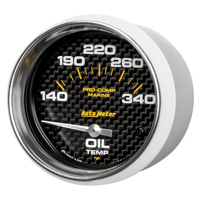 Auto Meter Marine Carbon Fiber Series - Oil Temperature Gauge - Air Core Movement - Incl Bulb & Socket 3220 - Incl Light Covers Red 3214 & Green 3215 - Incl Mounting Hardware 2226 200765-40 Auto Meter Marine Carbon Fiber Series - Oil Temperature Gauge - Air Core Movement - Incl Bulb & Socket 3220 - Incl Light Covers Red 3214 & Green 3215 - Incl Mounting Hardware 2226 200765-40