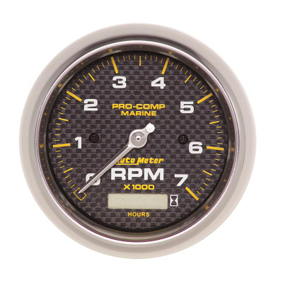 Auto Meter Marine Carbon Fiber Series - In-Dash Tachometer - Air Core Movement - Incl Bulb & Socket 3220 - Incl Light Covers Red 3214 & Green 3215 - Incl Mounting Hardware 200890-40 Auto Meter Marine Carbon Fiber Series - In-Dash Tachometer - Air Core Movement - Incl Bulb & Socket 3220 - Incl Light Covers Red 3214 & Green 3215 - Incl Mounting Hardware 200890-40