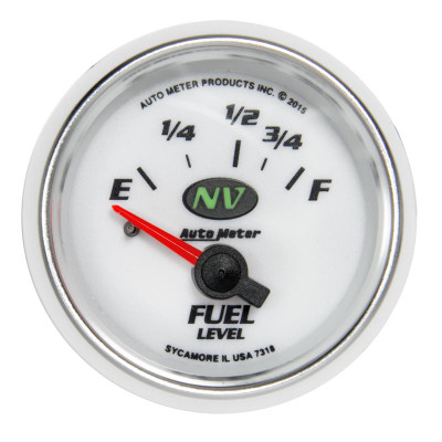 Auto Meter NV Series - Fuel Level Gauge - Electric, Air-Core Movement - Incl Mounting Hardware 2230 7318 Auto Meter NV Series - Fuel Level Gauge - Electric, Air-Core Movement - Incl Mounting Hardware 2230 7318
