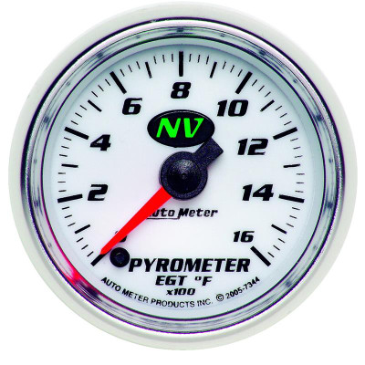 Auto Meter NV Series - Pyrometer Gauge - Electric, Digital Stepper Motor Movement - Incl Wire Harness 5251 - Incl Mounting Hardware 2230 7344 Auto Meter NV Series - Pyrometer Gauge - Electric, Digital Stepper Motor Movement - Incl Wire Harness 5251 - Incl Mounting Hardware 2230 7344
