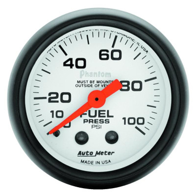 Auto Meter Phantom Series - Fuel Pressure Gauge - Mechanical Movement - Incl Bulb & Socket 3220 - Incl Light Covers Red 3214 & Green 3215 - Incl Mounting Hardware 2230 5712 Auto Meter Phantom Series - Fuel Pressure Gauge - Mechanical Movement - Incl Bulb & Socket 3220 - Incl Light Covers Red 3214 & Green 3215 - Incl Mounting Hardware 2230 5712