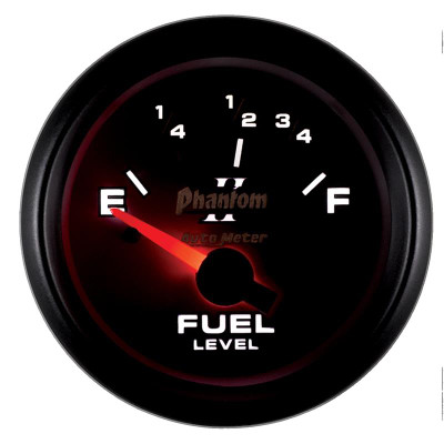Auto Meter Phantom II Series - Fuel Level Gauge - Electric, Air-Core Movement - Incl Mounting Hardware 2230 7515 Auto Meter Phantom II Series - Fuel Level Gauge - Electric, Air-Core Movement - Incl Mounting Hardware 2230 7515