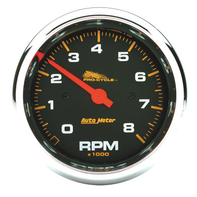 Auto Meter Pro-Cycle Series - Tachometer - Air Core Movement - Incl Wire Harness - Incl Bulb & Socket - Incl Light Covers 19300