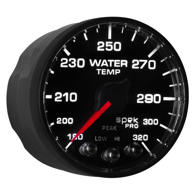 Auto Meter Spek-Pro NASCAR Series - Water Pressure Gauge - Electric, Digital Stepper Motor Movement - Incl Sensor Unit - Incl Wire Harness P19317 - Incl Mounting Hardware P12467 P550328-N1