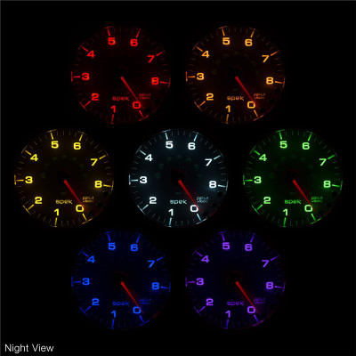 Auto Meter Spek-Pro White Series - Pyrometer Gauge - Electric, Digital Stepper Motor Movement - Incl Sensor Unit P12709 - Incl Wire Harness P19340 - Incl Mounting Hardware P12467 P310128