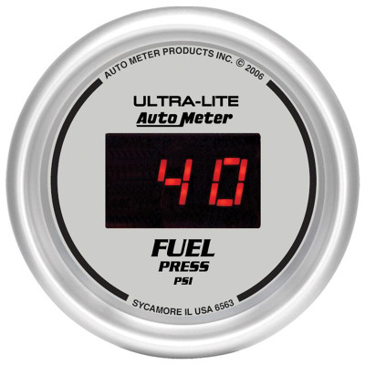 Auto Meter Ultra-Lite Digital Series - Fuel Pressure Gauge - Digital Movement - Incl Sensor Unit 2246 - Incl Wire Harness 5227 - Incl Mounting Hardware 2230 6563 Auto Meter Ultra-Lite Digital Series - Fuel Pressure Gauge - Digital Movement - Incl Sensor Unit 2246 - Incl Wire Harness 5227 - Incl Mounting Hardware 2230 6563