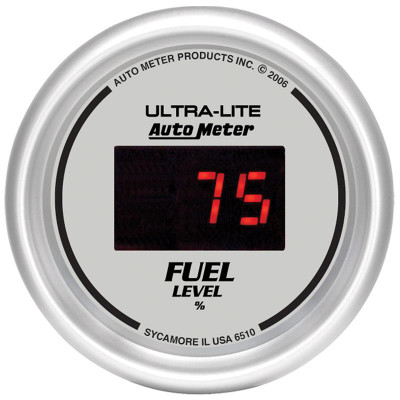 Auto Meter Ultra-Lite Digital Series - Fuel Level Gauge - Digital Movement - Incl Wire Harness 5233 - Incl Mounting Hardware 2230 6510 Auto Meter Ultra-Lite Digital Series - Fuel Level Gauge - Digital Movement - Incl Wire Harness 5233 - Incl Mounting Hardware 2230 6510