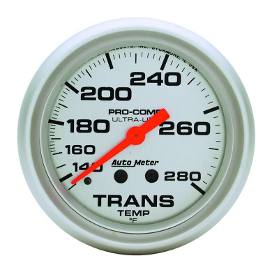 Auto Meter Ultra-Lite Series - Transmission Temperature Gauge - Mechanical Movement - Incl 1/2in NPT Adapter/Fitting - Incl 10.5ft Capillary Tube - Incl Bulb & Socket 3220 - Incl Light Covers Red 3214 & Green 3215 - Incl Mounting Hardware 3245 4451 Auto Meter Ultra-Lite Series - Transmission Temperature Gauge - Mechanical Movement - Incl 1/2in NPT Adapter/Fitting - Incl 10.5ft Capillary Tube - Incl Bulb & Socket 3220 - Incl Light Covers Red 3214 & Green 3215 - Incl Mounting Hardware 3245 4451