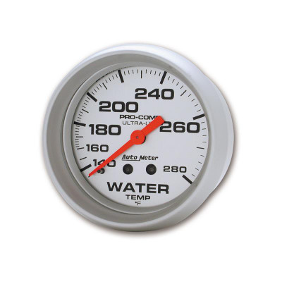 Auto Meter Ultra-Lite Series - Water Temperature Gauge - Mechanical Movement - Incl 1/2in NPT Adapter/Fitting - Incl 6ft Capillary Tube - Incl Bulb & Socket 3220 - Incl Light Covers Red 3214 & Green 3215 - Incl Mounting Hardware 3245 4431 Auto Meter Ultra-Lite Series - Water Temperature Gauge - Mechanical Movement - Incl 1/2in NPT Adapter/Fitting - Incl 6ft Capillary Tube - Incl Bulb & Socket 3220 - Incl Light Covers Red 3214 & Green 3215 - Incl Mounting Hardware 3245 4431