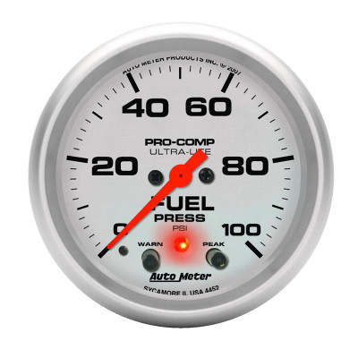 Auto Meter Ultra-Lite Series - Fuel Pressure Gauge - Electric, Digital Stepper Motor Movement - Incl Sensor Unit 2246 - Incl Wire Harness 5227 - Incl Bulb & Socket 3220 - Incl Light Covers Red 3214 & Green 3215 - Incl Mounting Hardware 3245 4472 Auto Meter Ultra-Lite Series - Fuel Pressure Gauge - Electric, Digital Stepper Motor Movement - Incl Sensor Unit 2246 - Incl Wire Harness 5227 - Incl Bulb & Socket 3220 - Incl Light Covers Red 3214 & Green 3215 - Incl Mounting Hardware 3245 4472