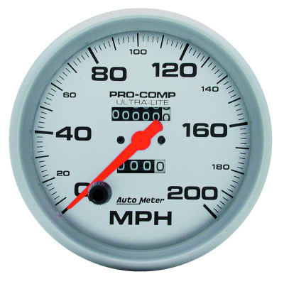 Auto Meter Ultra-Lite Series - Speedometer - Mechanical Movement - Incl Bulb & Socket 3211 - Incl Light Covers Red 3214 & Green 3215 - Incl Mounting Hardware Bracket Included 4496 Auto Meter Ultra-Lite Series - Speedometer - Mechanical Movement - Incl Bulb & Socket 3211 - Incl Light Covers Red 3214 & Green 3215 - Incl Mounting Hardware Bracket Included 4496