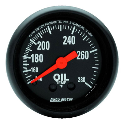 Auto Meter Z-Series Series - Oil Temperature Gauge - Mechanical Movement - Incl 1/2in NPT Adapter/Fitting - Incl 6ft Capillary Tube - Incl Bulb & Socket 3220 - Incl Light Covers Red 3214 & Green 3215 - Incl Mounting Hardware 2230 2609 Auto Meter Z-Series Series - Oil Temperature Gauge - Mechanical Movement - Incl 1/2in NPT Adapter/Fitting - Incl 6ft Capillary Tube - Incl Bulb & Socket 3220 - Incl Light Covers Red 3214 & Green 3215 - Incl Mounting Hardware 2230 2609