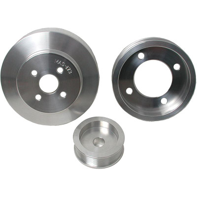 BBK Performance Power-Plus Series Underdrive Pulley System - CNC Machined Billet Aluminum - 3 Piece Kit - Incl Crank Pulley/Water Pump Pulley/Alternator Pulley - Incl All Required Hardware 1554 BBK Performance Power-Plus Series Underdrive Pulley System - CNC Machined Billet Aluminum - 3 Piece Kit - Incl Crank Pulley/Water Pump Pulley/Alternator Pulley - Incl All Required Hardware 1554