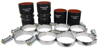 BD Diesel Intercooler Hose/Clamp Kit - Withstands Over 100 psi - Stainless Steel T-Bar Clamps 1047037