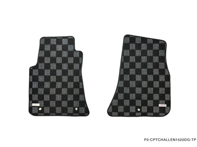 P2M DODGE CHALLENGER 2015-20 RACE FLOOR MATS: DARK GREY P2M DODGE CHALLENGER 2015-20 RACE FLOOR MATS: DARK GREY