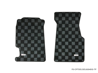 P2M HONDA CIVIC DEL SOL 1992-98 RACE FLOOR MATS: DARK GREY P2M HONDA CIVIC DEL SOL 1992-98 RACE FLOOR MATS: DARK GREY